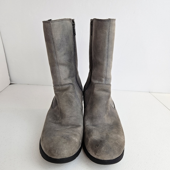 UGG Joely Wedge Side Zip Waterproof Women's Gray Wedge Boots 7.5 - Picture 5 of 16